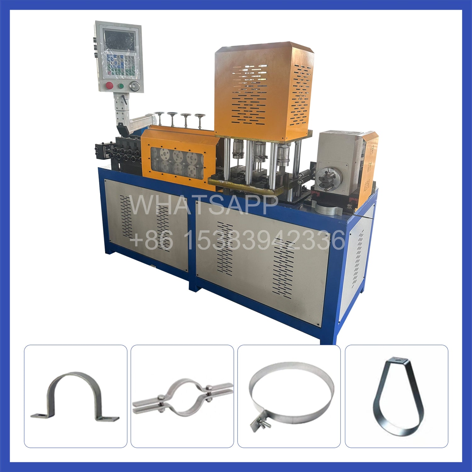 80x8mm Model CNC Pipe Clamp Bending Machine